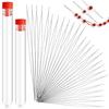 5Pcs/Set Open Curved Seed Beads Needle Collapsible Threading Pins  Necklace Making Supplies
