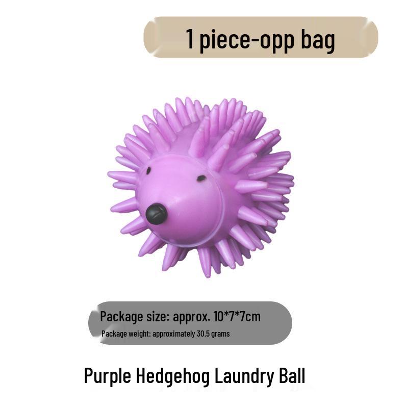 Silicone Hedgehog Anti-Tangle Laundry Ball - Soft, Magic Decontamination and Lint Removal Cleaning Solution