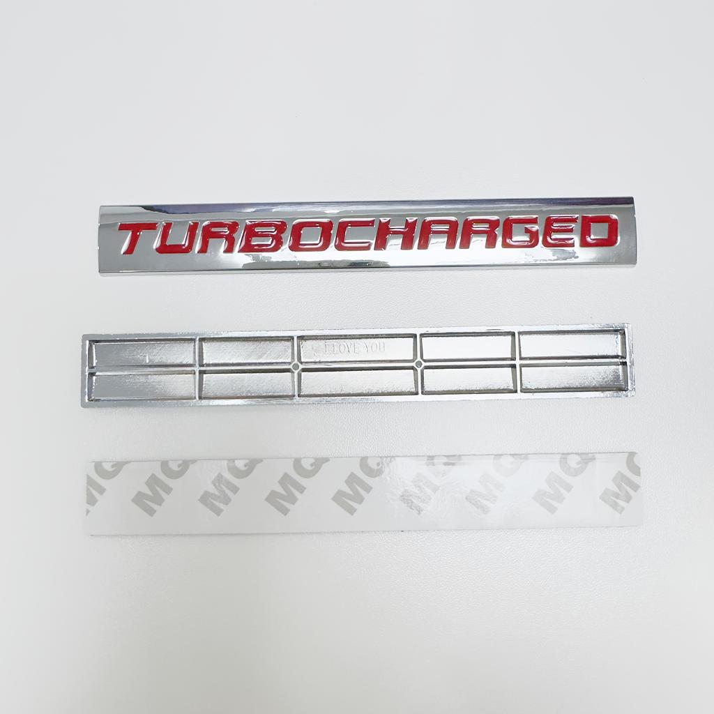 1Pc Turbocharged Emblem Vehicle Badge Premium Metal Decorative Car Badge Universal Vehicle Emblem Turbo Technology Single Piece