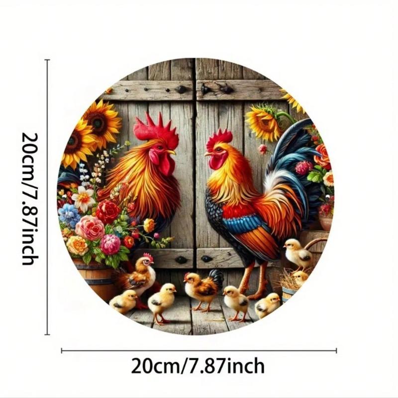 Vintage Rooster Metal Wall Art Home Decor Rustic Farmhouse Garden Garage