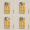 Gold Foil God Of Wealth Chinese Style Phone Case For Iphone 13 Pro 14 12 7 8