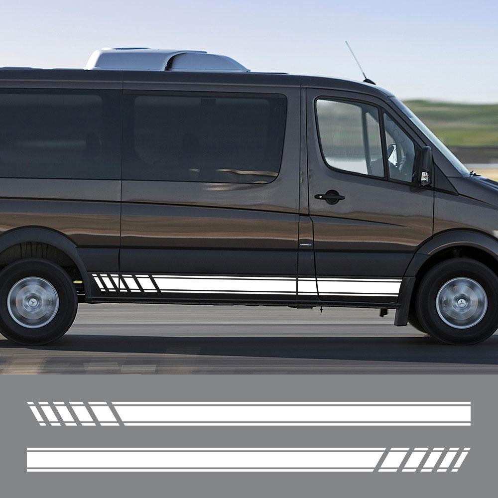 Car Stickers For Mercedes Benz Sprinter W903 W906 W907 Motorhome Stripes Camper Van DIY Graphics Decor Decals Auto Accessories