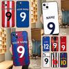 Personalised Football Name Number Phone Case For iPhone 13 12 11 14 15 16 Pro Max XS X XR Plus 12 13 Mini Back Cover