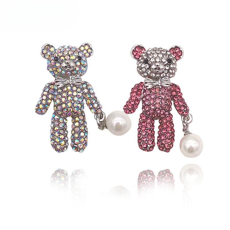 Cute Little Bear Brooch, High-end Style, Women's Pearl Animal Pin, Vintage Corsage