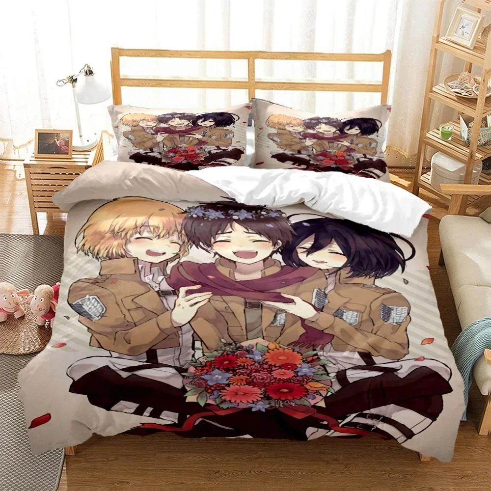 Japanese Anime Polyester Bedding Sets Boys Covers Boys Duvet Cover Set For Teens Bedding Set Cover Pillowcase