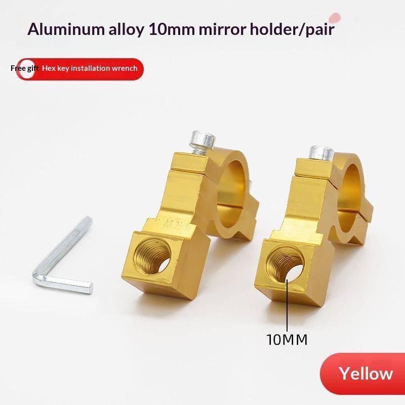 2Pcs Motorcycle Mirror Mount Aluminum Alloy Universal Bracket 8/10Mm Handlebar Rearview Holder For Cycling Commuting Riding