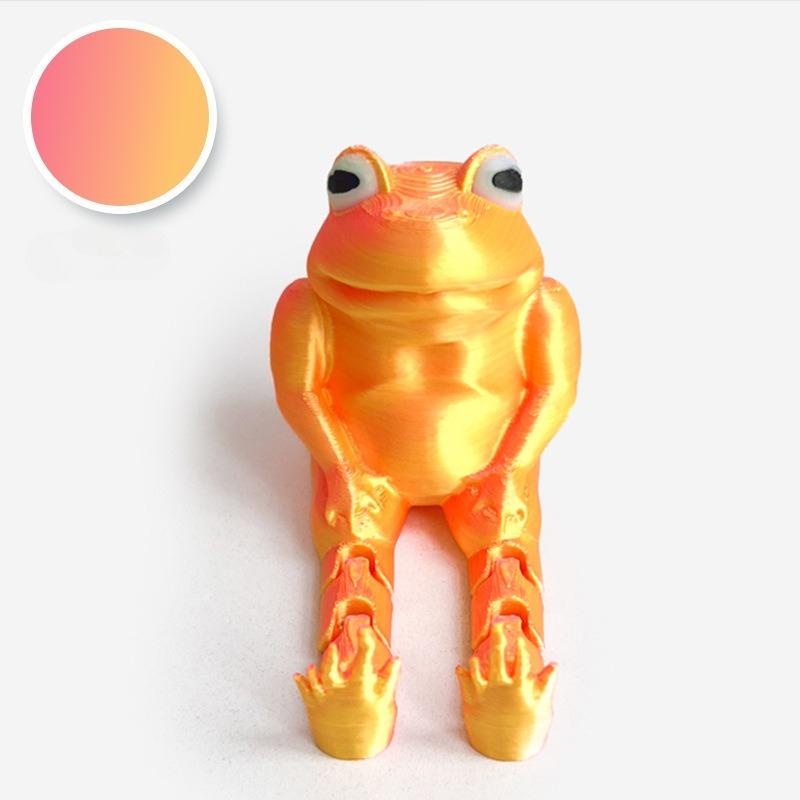 3D printed seated frog, simulated frog, animal model, children's decompression toy, fun and funny, creative model, ornament