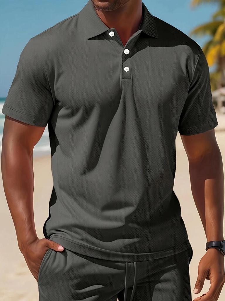 Premium Loose-Fit Versatile Short-Sleeve Polo Shirt and Shorts Summer Set