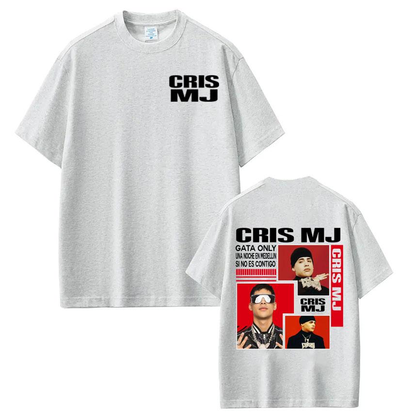 Rapper Cris Mj Tour 2026 Print Tshirts Men Women Clothes Loose Tshirts Shortsleeved Cotton Gothic Punk Oversized Tshirts