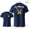 Französische Herren EVG Team Team Marié Passende T-Shirts Junggesellenabschied Bräutigam Squad Totenkopf Bier Toast Grafik Passende Freizeit-T-Shirts