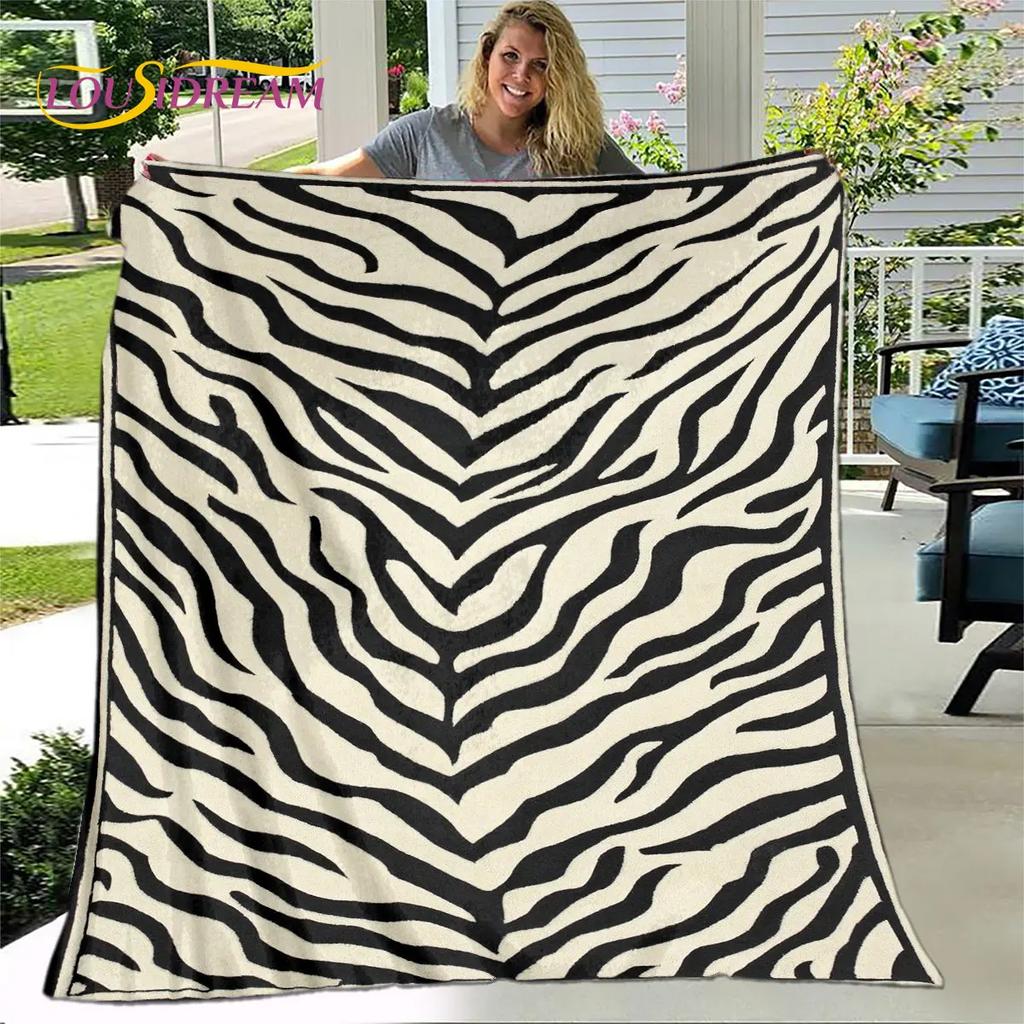 Tiger Print Pattern Beast Blanket,Flannel Blanket Throw Blanket,Child Warm Blanket for Home Living Room Bedroom Beds Sofa Picnic