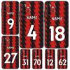 Custom Number Football Name Case For Samsung Galaxy A54 A34 A24 A14 A73 A53 A33 A23 A13 A52 A32 A22 A12 A51 A71 Cover