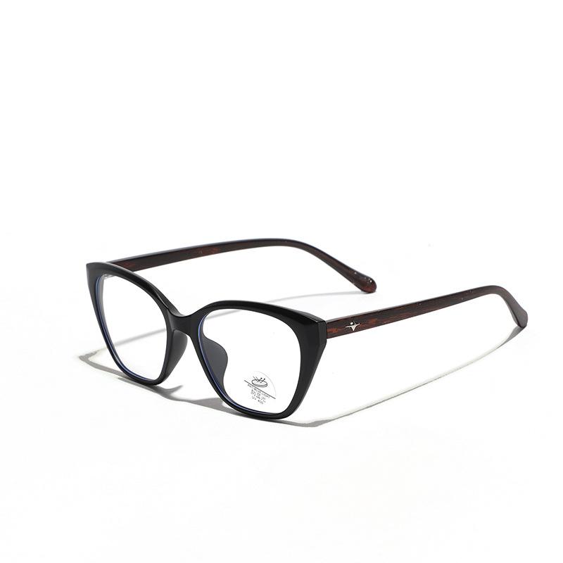 Glasses Cat'S Eye Black Frame Small Fragrance Can Be Matched With Myopia Flat Glasses Men'S High-End Plain Frame Glasses Women