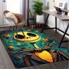 Office Rug Jack Skellington, Halloween Town Theme 3D Printed Anti-Slip Rug-Machine Washable for Living Room