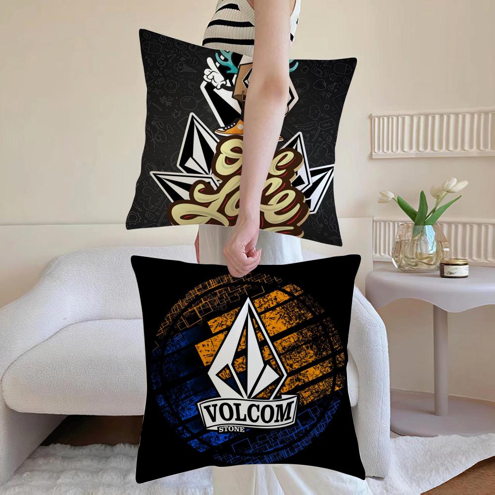 Extreme Sports Stone V-Volcom Cushion Cover Pillowcase Short Plush Invisible Zipper Room Sofa Cushion Cover