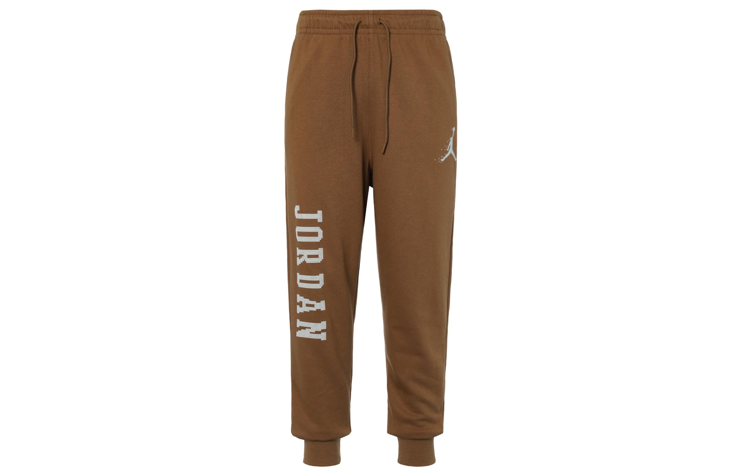 Jordan Essentials Collection Fêtes Imprimé Lettres Logo Doublure Polaire Poignet Élastique 2XL brown