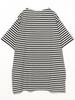 Beams Boy Tee Bias Frill Big One Size S/S [Special Order] TORI-TO T-Shirt, Women's, Black/White,