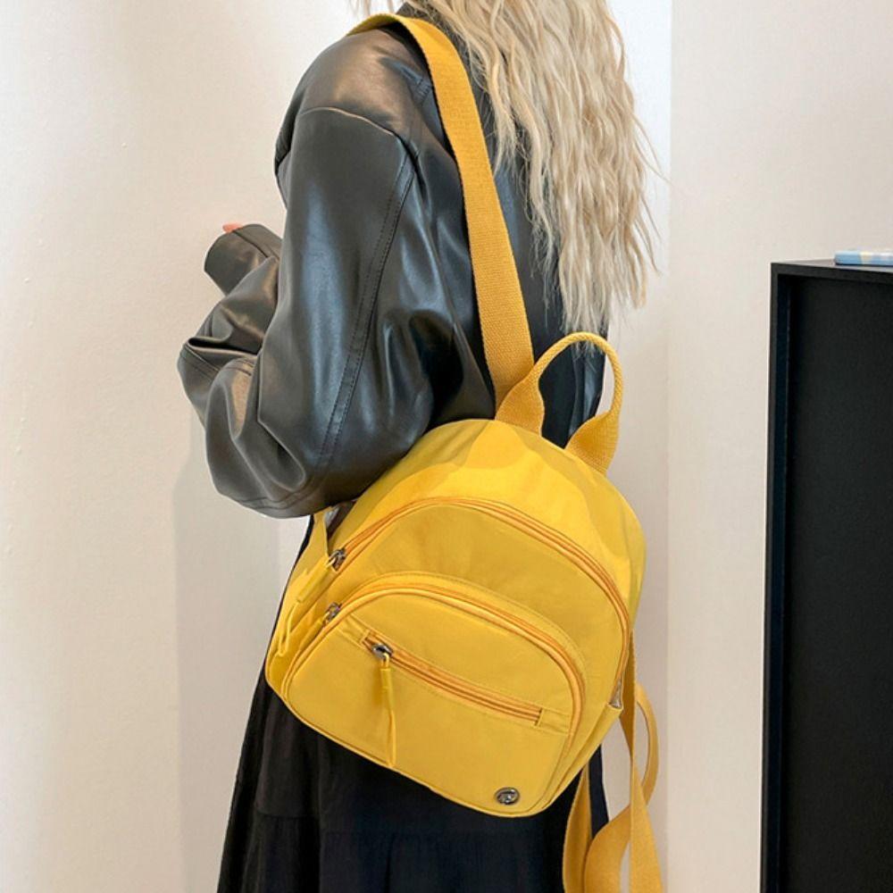 

Portable Women Nylon Backpack Lightweight Minimalist Commuting Backpack Student фіолетовий