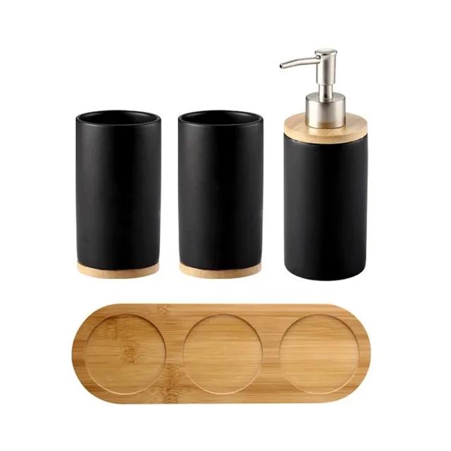 UNTIOR 400ml/14 oz Ceramic Liquid Soap Dispenser Lotion Pump Dispenser for Kitchen Bathroom Refillable Soap Dispenser Bottle