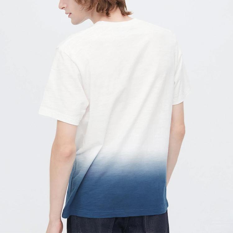 UNIQLO Scenic Pattern Printed Crew Neck Short Sleeve T-Shirt Unisex Tops Off-White 459320--01