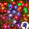 Solar Cherry Garden Flower Lights Battery-operated Garland Solar Outdoor Waterproof Lawn Pathway Christmas Decoration