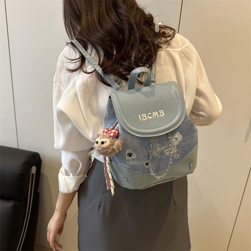 Neue Mode einfarbig schlichte Freizeit Reise Trend große Kapazität niedlich süß Shopping lässige Doppel-Schulter Damenhandtasche