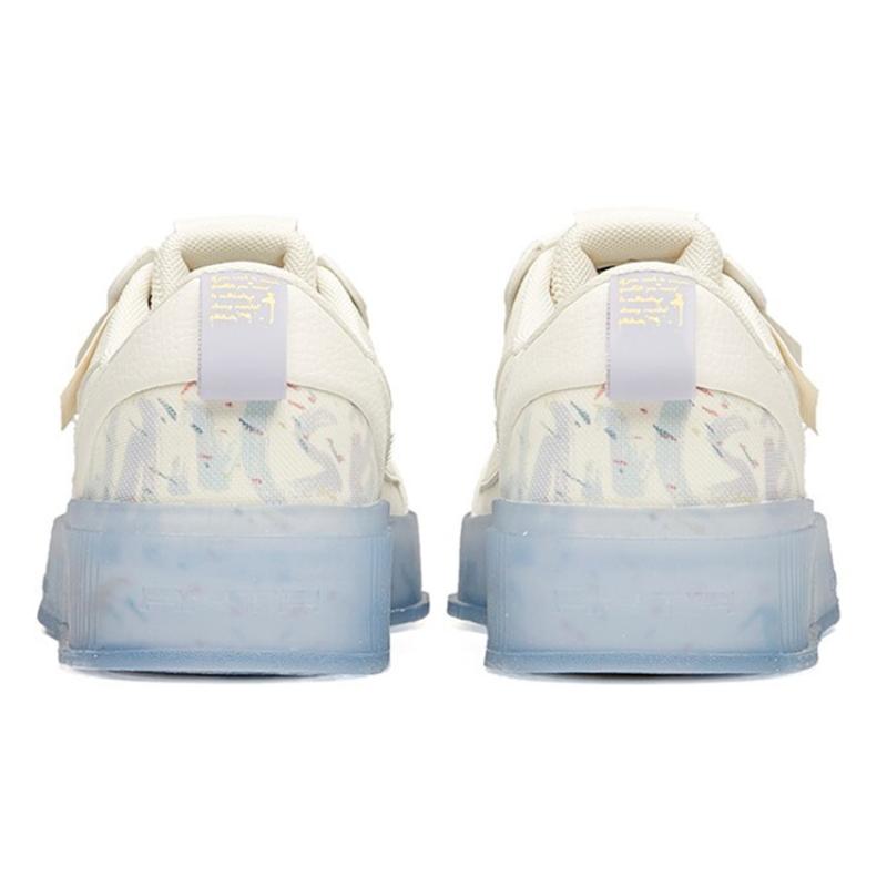 Anta Life Collection Jelly Shoe 'Stash' Slip Resistant Abrasion Resistant Low Top Skateboard Shoes Women's White Purple Sneakers 922228030-1