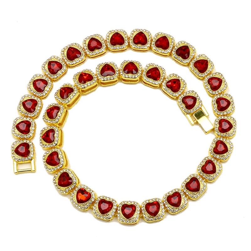 Elegant Necklace Sparkling Full Rhinestones Bracelet Alloy Texture Suitable for Evening Parties and Everyday Charm