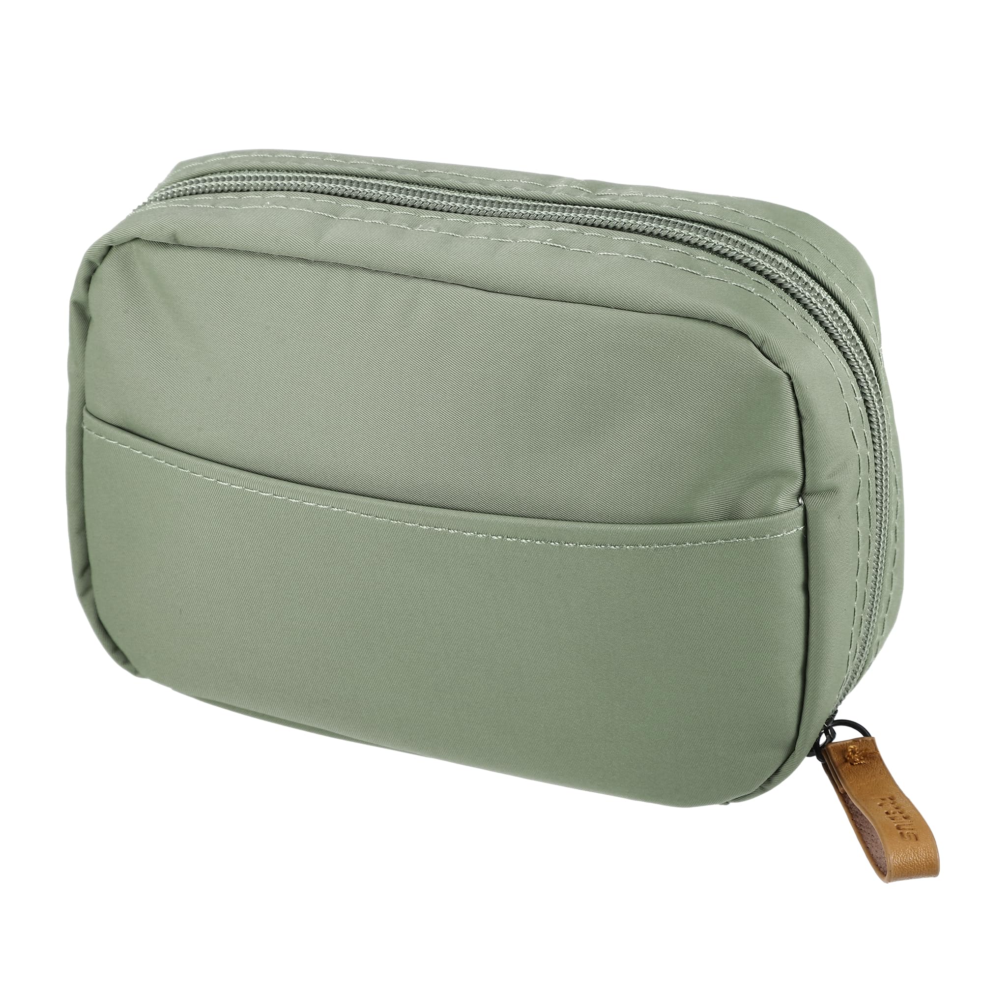 

VOCOSTE Large Capacity Makeup Portable Makeup Bag for Holds and Coin Green Pouch, Women, Lipstick, Powder, Purse, зелёный