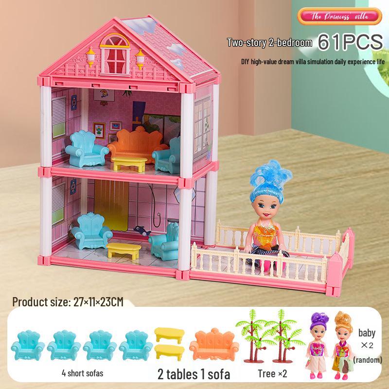 

Princess Dream Castle Dollhouse DIY Set for Kids - Perfect Role-Playing Gift for Girls