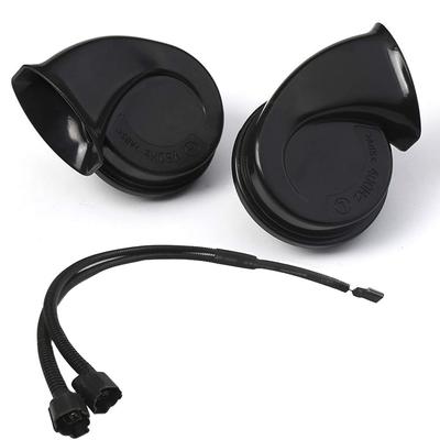 KYOUDEN Car Horn, Fork-Type Branch Harness Set, 12 V, Waterproof, Universal, 110 Db, Treble/Bass Set of 2