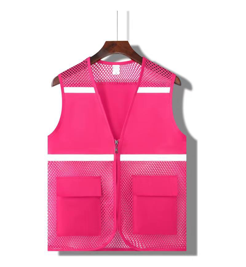 Gilet Estivo in Rete Personalizzato con Tasche - Camicia Traspirante per Attività di Volontariato