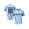 Custom Argentina Soccer Jersey Personalized with Name Number Breathable V-neck Football Team Shirt for Men Youth Women
