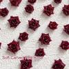 30Pcs Mixed Size Soft Carved Red Rose Nail Charms 3D Resin Accessories Nail Art Decoration Supplies For Manicure Diy