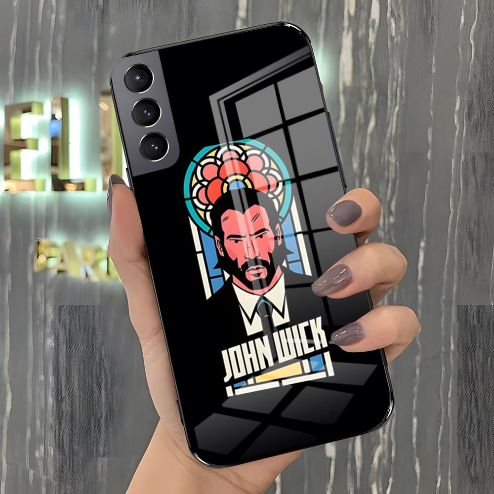 Movie Character John Wick Phone Case For Samsung A25 A13 A33 5G A54 A36 A35 A56 A52 A14 Shockproof Glass Cover
