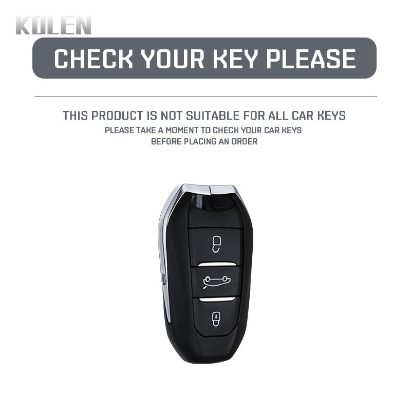Genuine Leather Auto Smart Key Fob Cover Case Housing Fit For Peugeot 308 408 508 2008 3008 4008 5008 Citroen C4 C4L C6 C3-Xr Picasso Ds3 Ds4 Ds5