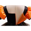 Girls Halloween Cosplay Witch Dress Puff Sleeve Pumpkin Tulle Tutu