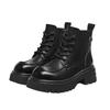 Versatile platform Martin boots women's autumn new fashion heightening thick heel lace-up short boots