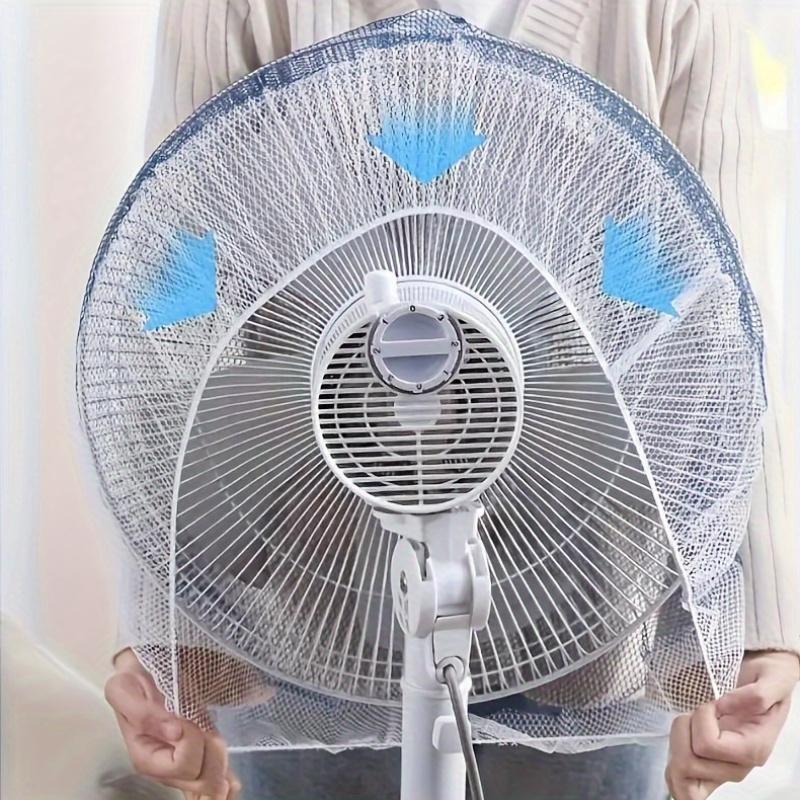 1pc Classic Adjustable Fan Dust Cover with Finger Protection - Washable Mesh Guard for Home & Office Fans, No Electricity or Battery Needed