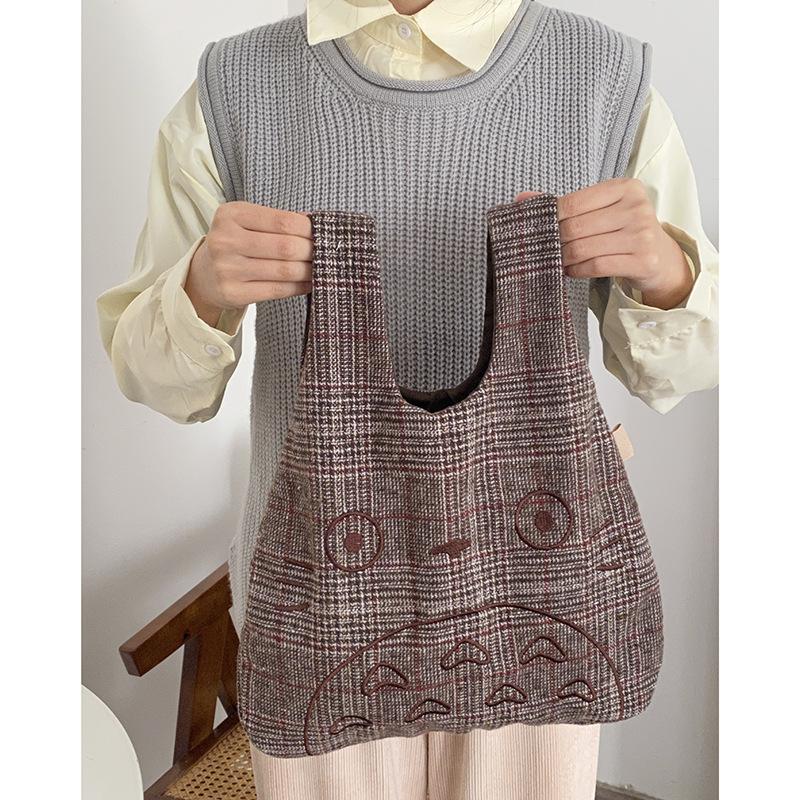 

Модная мягкая и милая плюшевая сумка-тоут, новая сумка для прогулок в стиле инс, сумка большой вместимости