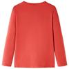 Kids Long Sleeve T Shirt Dark Red Size 104
