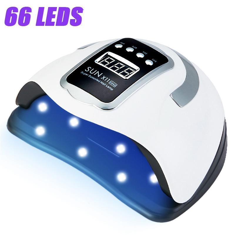 66LEDs Powerful UV LED Nail Lamp For Drying Nail Gel Polish Dryer With Motion Sensing Professional UV Lampe for Manicure Salon