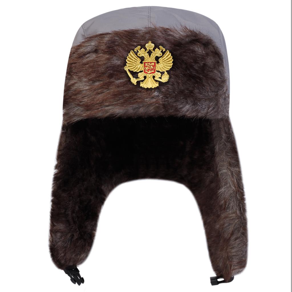 Winter Russian Double Headed Eagle Lei Feng Hat Men Outdoor Windproof and Cold Proof Bomber Hats Fashionable and Personalized Caps Cold Cap