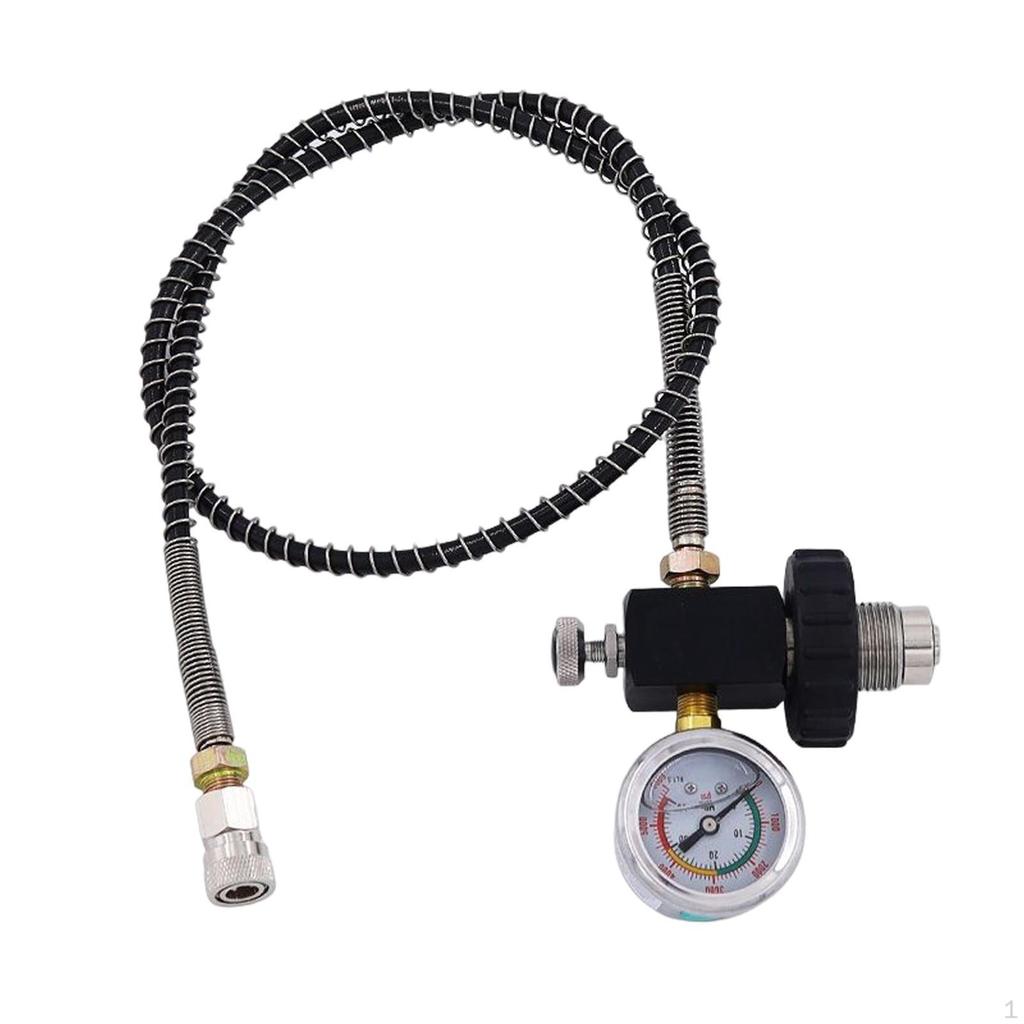 Durable Scuba Tank Refill Adapter with Extended Hose for Easy Filling