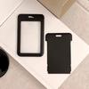 Student ID Card Holder Wrist Strap Keychain Black White Bus Card Protector Cover Case