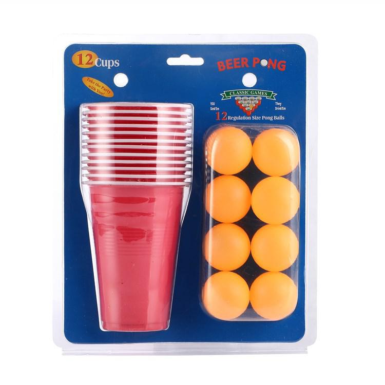 American Party Cups: Two-Color 16oz Disposable Table Tennis Cups