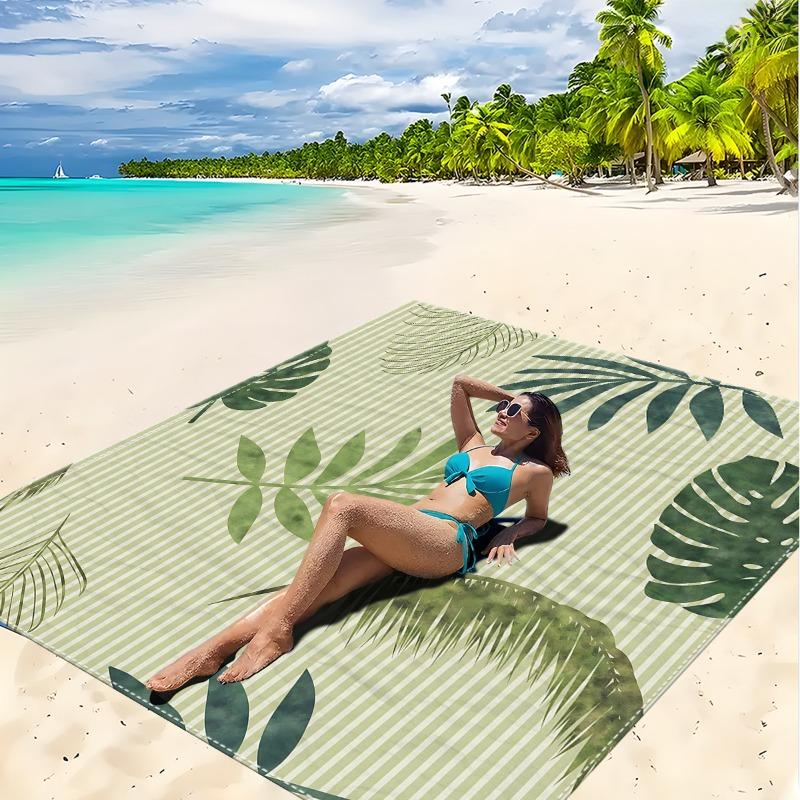 1pc Beach Blanket Waterproof Sandproof Oversized Large Beach Mat Quick Drying&Compact&Lightweight Picnic Mat Vacation Essentials