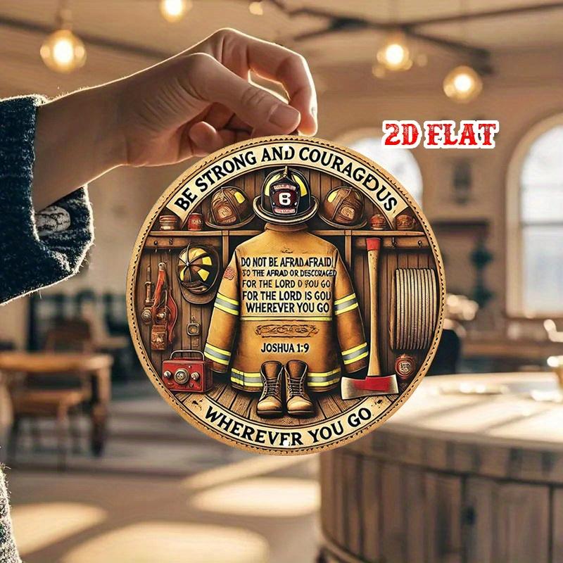 D Flat pc Safety Gear Round Aluminum Sign Encouraging Metal Sign Motivational X Round Aluminum Sign Inspirational 20x20cm(8x8inch)