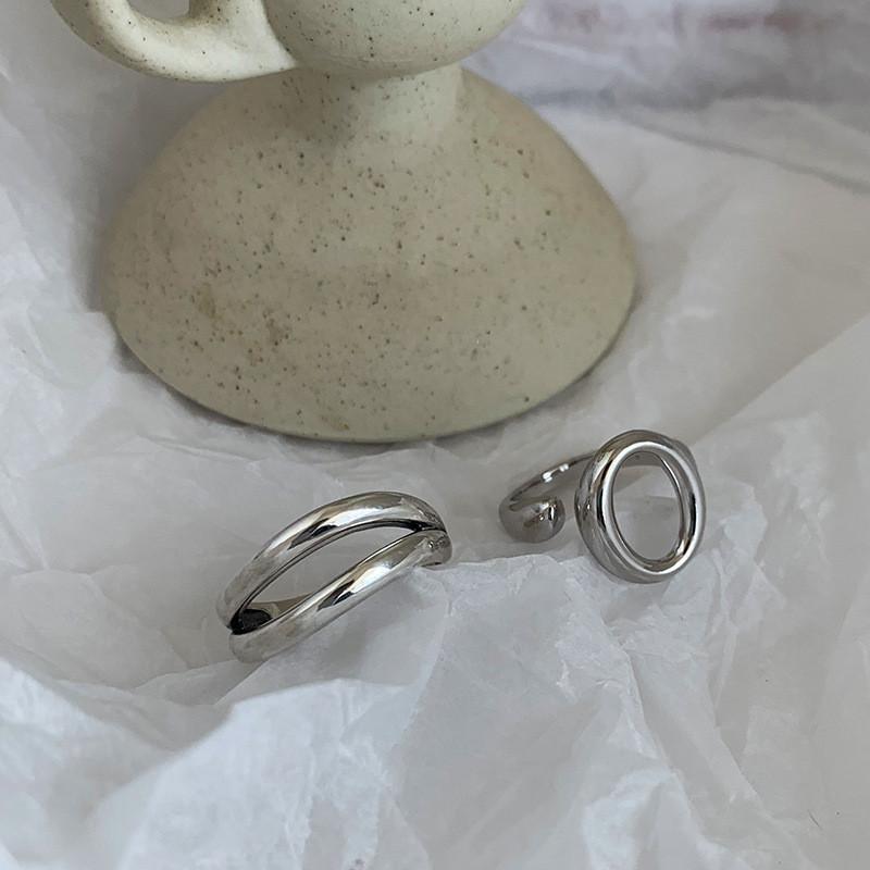 Chic Korean Style 925 Silver Adjustable Ring For Women Unique Accessory Fashionable