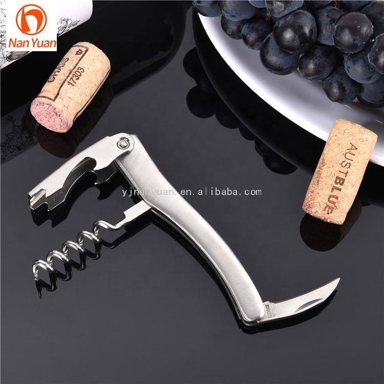 S206 Factory Price Metal All Steel Wine Bottle Opener Corkscrew